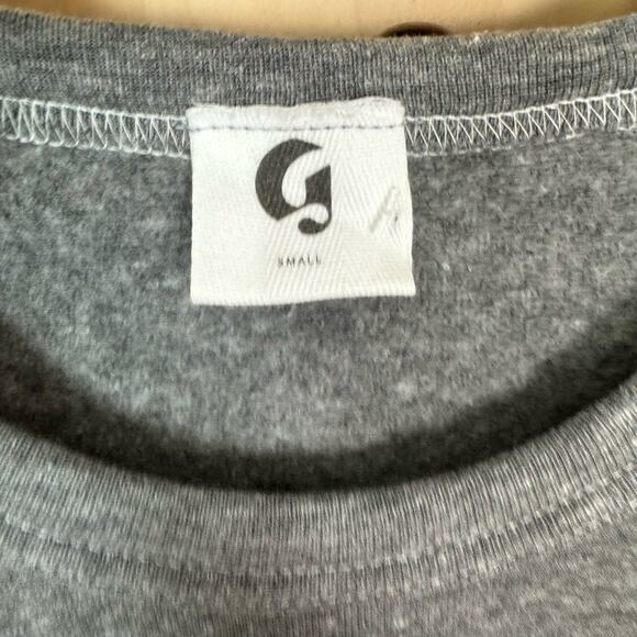 Glossier Women’s Relaxed Fit Raglan Logo Heather Gray Sweatshirt Size Small - Picture 5 of 6